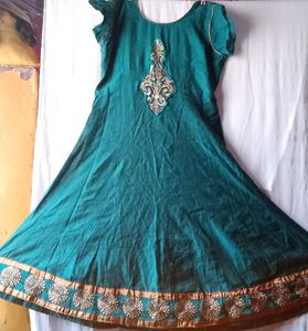 Teal Anarkali Dress