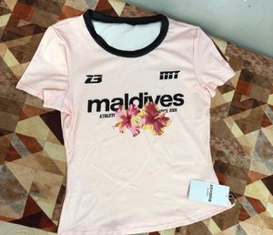 Pink Maldives baby tee