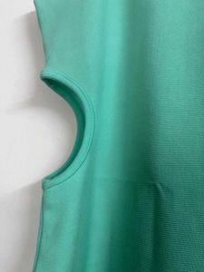 Cyan Green Side Cut Bodycon Dress