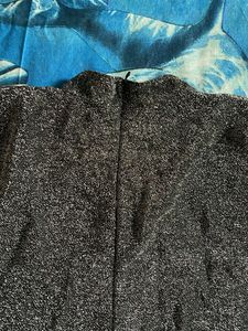 Sparkly Black Sheer Sleeve Top