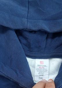 Navy Blue Varsity Hoodie with W Patch