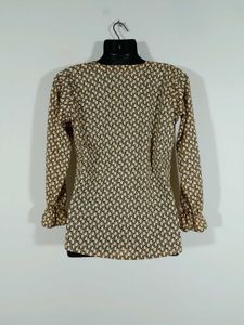 Vintage Patterned Blouse Top