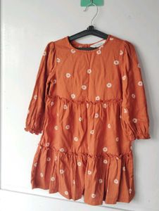 Beebay Tiered Dress with Daisy Print