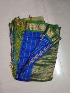 Blue Pure Kanchi Pattu Saree 💙💚