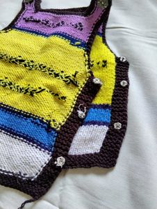 Handmade knitted Winter Baby Top Vest Sweater