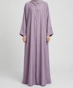Elegant Purple Abaya with Embellishments