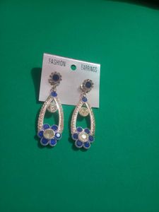 Blue Floral Earrings