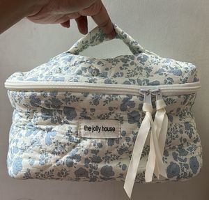 Quilted Floral Vanity Bag