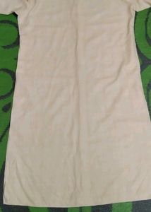 Embroidered Cream Kurta