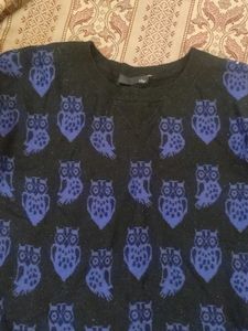 Cute Owl Print Sweater