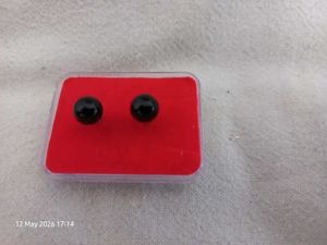 Classic Black Stud Earrings