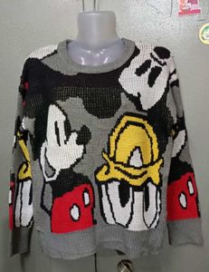 Vintage Mickey Mouse Graphic Knit Sweater