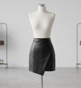 Black Faux Leather Skirt