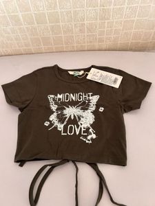 Cute Butterfly Graphic Crop Top