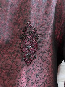 Stylish Maroon Brocade Kurta style shirt