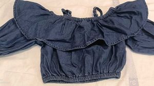 girls denim top and Pant
