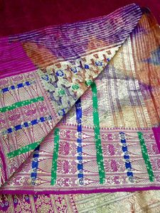 Pure Banarasi-Style Multi-Shade Zari Saree