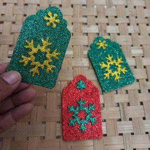 Sparkly Snowflake Embellishments (3)