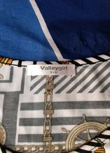 Nautical Print Sleeveless Dress