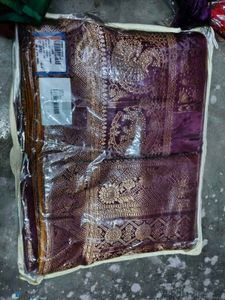 Elegant Silk Saree with Peacock Motif