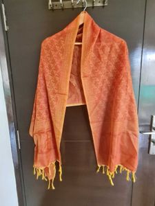 Elegant Banarsi Orange Stole