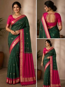 Crepe mysore Silk Saree and blouse