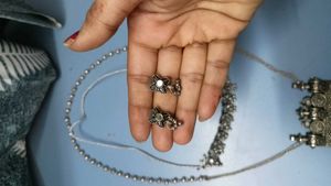 Oxidized Silver Necklace and Earrings Set