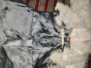 Girls Dress with Faux Fur Shrug