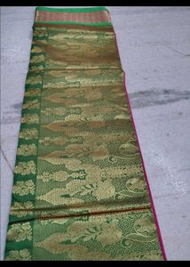 Elegant Pink &amp; Green Silk Saree(No bargaining)