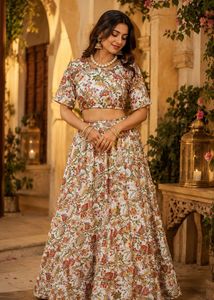 Designer Floral Print Lehenga Choli Set
