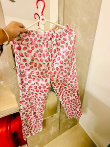 Strawberry Print Pajama Top