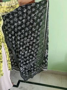 Black Embroidered Phulkari