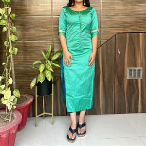 Green Silk Kurta