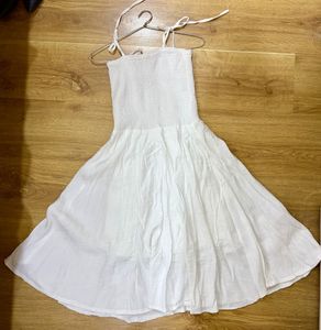 White Aesthetic Flowy Sundress