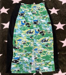 Abstract Print Midi Skirt