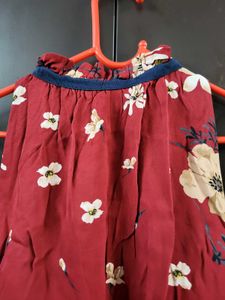 Chic Red Floral Halter Top