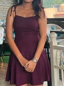 Burgundy Skater Dress