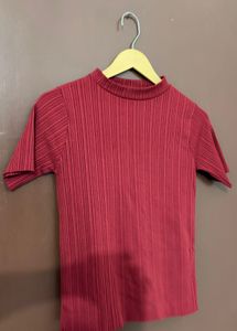 Ribbed Mock Neck Tops (combo of 3)