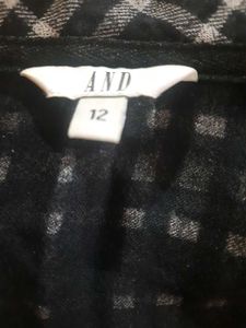 AND Branded Plaid Midi Dress with Tie Waist