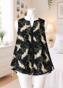 Vero Moda Crane Print Blouse🌸