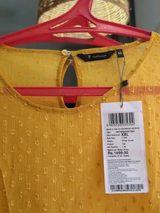 Yellow Ruffled Sleeve Blouse