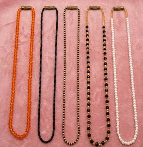 5 handmade Beaded Mangalsutra Style Necklaces