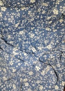Chic Blue Floral Print Dress