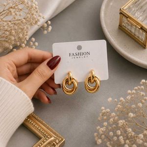 Chic Gold Double Hoop Earrings