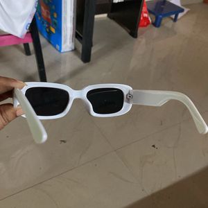 White Rectangle Sunglasses