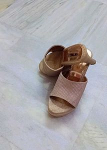 Sparkling Gold Wedge Heels