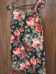 Floral Print Sleeveless Mini Y2K Dress