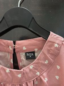 Pink Heart Print Top