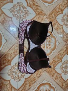 Leopard Print Bra - Size 36