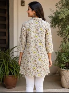 Floral Print Cotton Kurta